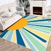 Coucheta Area Rug Machine Washable Non-Slip Modern Minimalist Accent Carpet for Living Room Bedroom Entryway,Multi-Color & Size - 2 of 4