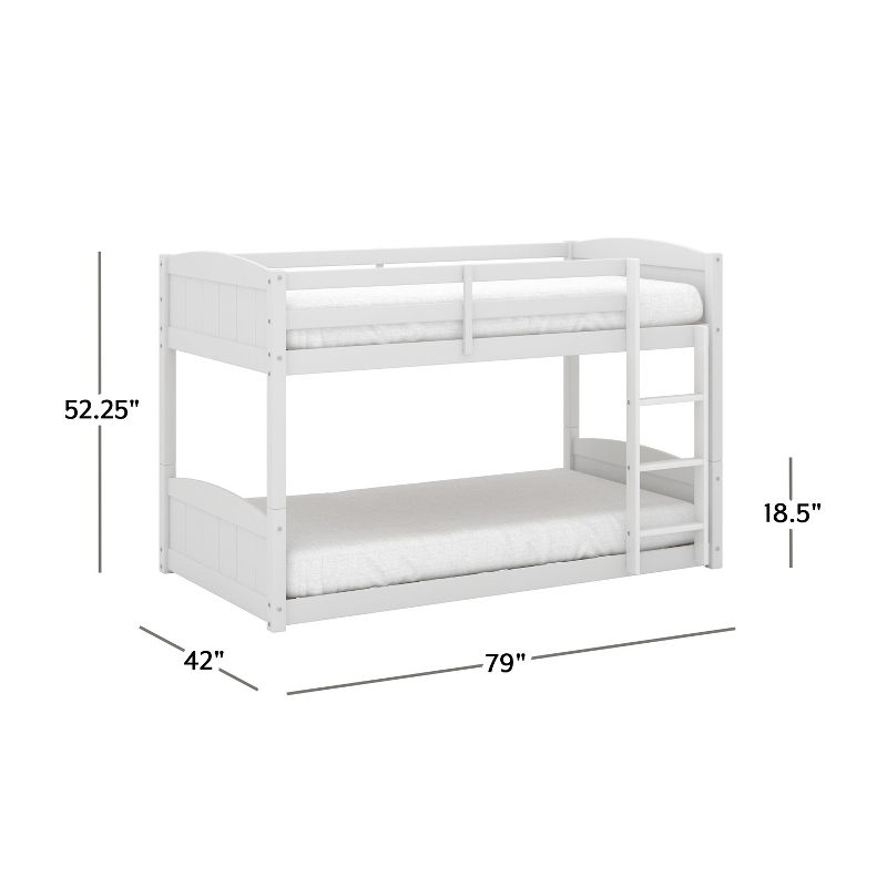 Twin Over Twin Alexis Wood Arch Floor Bunk Bed - Hillsdale Furniture, 4 of 16