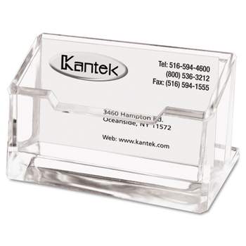 Kantek Acrylic Business Card Holder Capacity 80 Cards Clear AD30