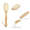 Unique Bargains Double-Side Long Handle Bath Brush for Shower 13.78"x2.99" Beige 1 Pc - 3 of 4