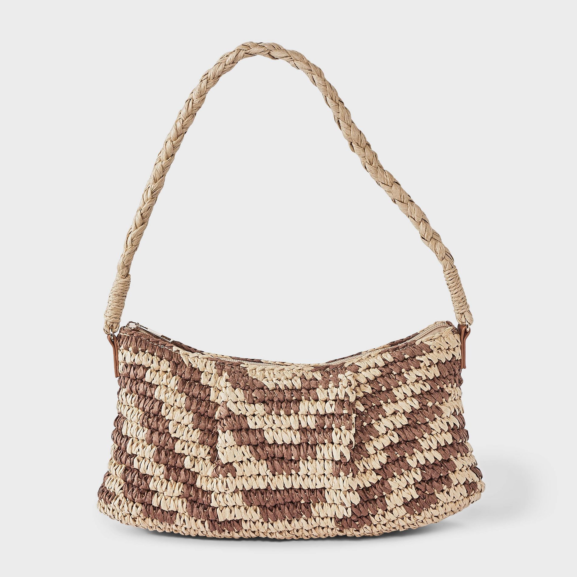 Straw Shoulder Bag - A New Day™ Brown