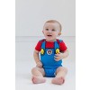 SUPER MARIO Nintendo Mario Yoshi Donkey Kong Toad Bowser Lugi  
 Newborn Baby Boys 5 Pack Short Sleeve Bodysuits - 2 of 4