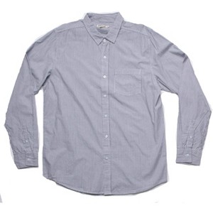 Whiskey and Oak Mens Stripe Long Sleeve Button Down Shirts 67913-BLK-XL - 1 of 2
