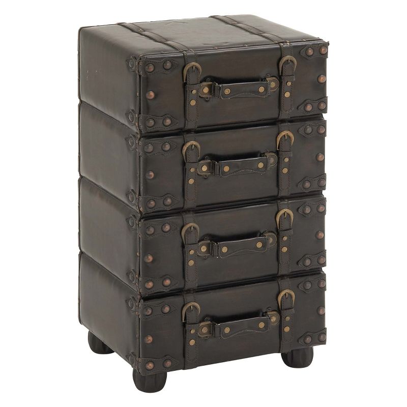 Wood Stacked Side Chest Dark Java - Olivia & May, 1 of 20