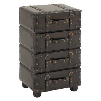 Wood Stacked Side Chest Dark Java - Olivia & May