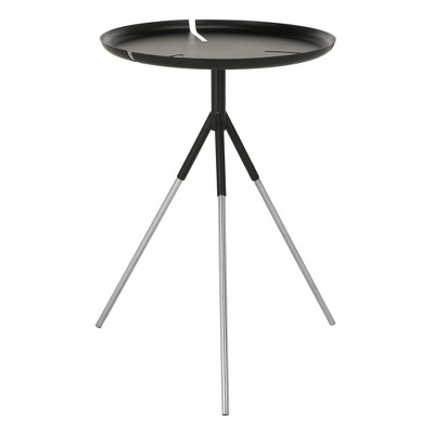 Lark Tri Leg Contemporary Glam Side Table Matte Black - Safavieh