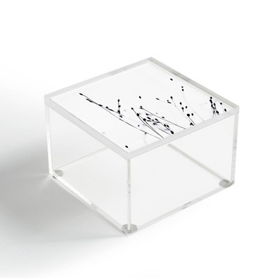 Monika Strigel Black Grass 4" x 4" Acrylic Box - Deny Designs