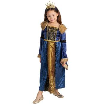 Dress Up America Renaissance Costume Dress for Girls - Medieval Queen Costume - X-Large