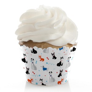 Big Dot of Happiness Pawty Like a Puppy - Dog Baby Shower or Birthday Party Decorations - Party Cupcake Wrappers - Set of 12 - 1 of 4