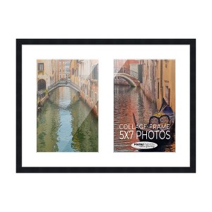 PosterPalooza | Black Finish Collage Frame - White Mat, 20 Frame Sizes to Choose From, UV Acrylic - 1 of 4
