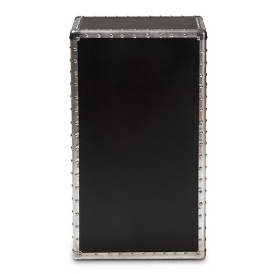 Cosette Silver Metal Floral Embossed Accent Cabinet