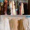 USTECH 10pk Dress/Skirt/Suit/Pants Organiser Clothes Hanger Natural Wood - 4 of 4
