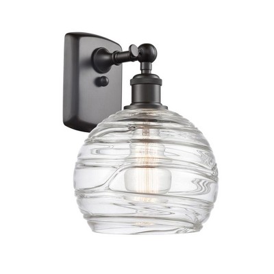 Athens Deco Swirl - 1 Light Wall Sconce In Industrial Style-13 Inches Tall and 8 Inches Wide