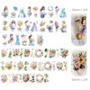 Wrapables Aesthetic Floral Fashion PET Washi Tapes for Scrapbooking, Stationery, Journaling, Diary, Card Making (Set of 2), Blue and Lavender - 2 of 4