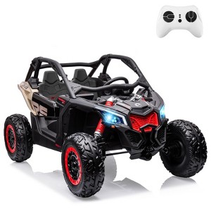 Jojoka 24V Can-Am 2-Seater 4WD UTV Ride On Car w/ Remote,Dual Battery,4x200W Motors - 130LB Capacity - 1 of 4