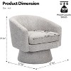 360°Modern Swivel Accent Sofa Chair,Cozy Round Chenille Fabricm,Round Armchair Single Sofa with Arms, for Living Room - 2 of 4