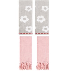 REGALWOVEN 4 Pcs Cotton Bathroom Decorative Hand Towel 14" x 30" - 1 of 4