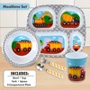Bentology 5 Pc Mealtime Set for Kids & Toddlers, Construction Theme- Includes Divided Plate, Bowl, Fork & Spoon - Dishwasher Safe, BPA Free- Cute - 3 of 4