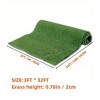 NAYSAYE Artificial Turf Pet Lawn Mat with Drainage Holes for Patio Backyard Terrace 3' x 32' Outdoor Dog Area, Green - 3 of 4