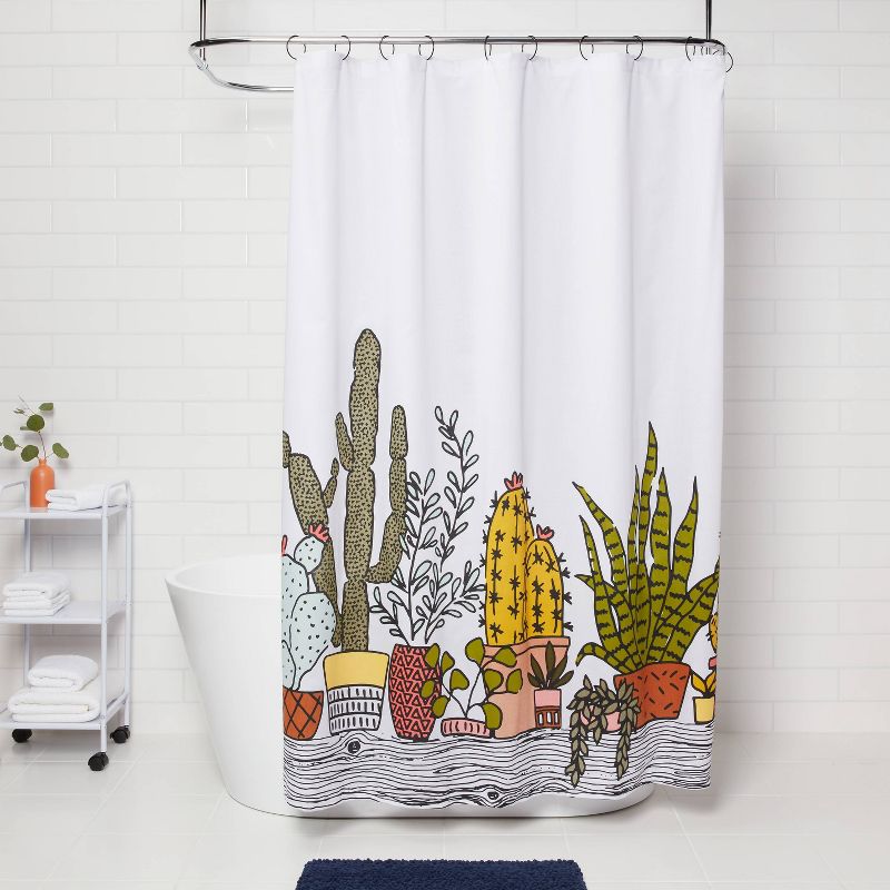 Plants Print Shower Curtain Green - Room Essentials&#8482;, 2 of 11