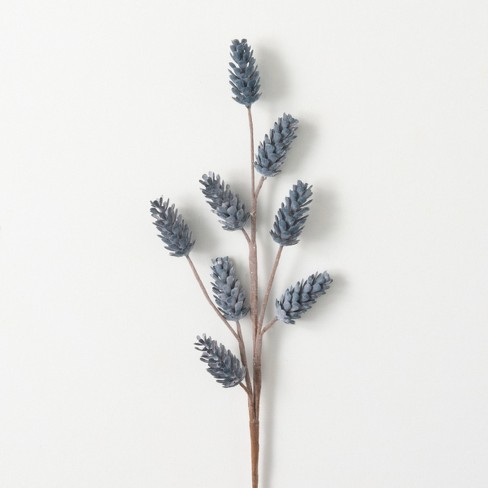 Artificial Blue Pinecone Stem Blue 26"H - image 1 of 2