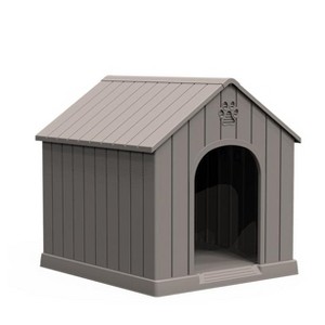 Gulches Premium PP Dog House Waterproof, Mold-Resistant, UV-Protected with 2 Ground Stakes, Side Vents and 9 Base Pillars - 1 of 1