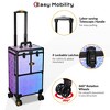 Byootique Rolling Makeup Train Case Cosmetic Drawer Pouch Traveling Cart Trunk Cosmetic Barber Case Salon Lockable Makeup Station Mermaid Purple - 4 of 4