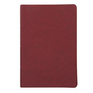 NASB Giant Print Reference Bible, Burgundy Leathertouch - by  Holman Bible Publishers (Leather Bound) - 1 of 1
