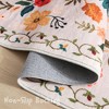 Itopfox Washable Boho Vintage Rug, Non Slip Floral Low Pile for Living Room, Bedroom, Farmhouse, Dining Room, Kids Playroom in Beige - 3 of 4