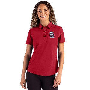 St Louis Cardinals Cutter & Buck Advantage Refresh Epic Confidence Recycled Womens Tri-Blend Pique Polo - Cardinal Red - Medium - 1 of 1