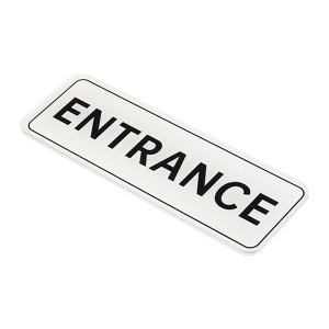 Unique Bargains Acrylic Self-Adhesive Smooth Home Business ENTRANCE Sign - 1 of 4