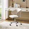Victoria Modern Armrest Office Chair with 360¬∞Rotating Casters | Artful Living Design - LINEN - 3 of 4