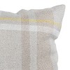 Taupe with Yellow Plaid 24X24 Hand Woven Filled Outdoor Pillow - Foreside Home & Garden - 4 of 4