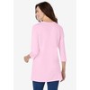 Woman Within Plus Size Perfect Three-Quarter Sleeve Crewneck Tunic - 3 of 4