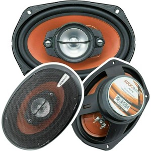 Audiobank 2X AB-790 6x9 -Inches 1000 Watts Peak Power Pair 300 Watt RMS Power 4-Way Car Audio Stereo Coaxial Speakers 4 Ohm Impedance / 93dB/1w/1m - 1 of 4