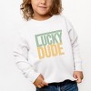 The Juniper Shop Block Checkered Lucky Dude Toddler Graphic Sweatshirt - 2 of 3