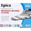 Epica Ironing Board Cover and Pad – 15x54" Standard Size, Heat Reflective, Thick Padding, Scorch & Stain Resistant Grey & White Stripe - 2 of 4