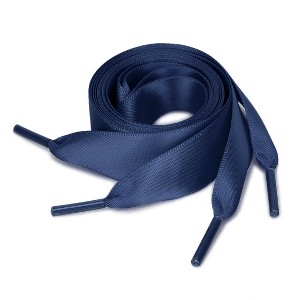 Elerevyo Women's Satin Flat Ribbon Shoelaces Sneakers Canvas Shoestrings 2 Pairs - 1 of 4