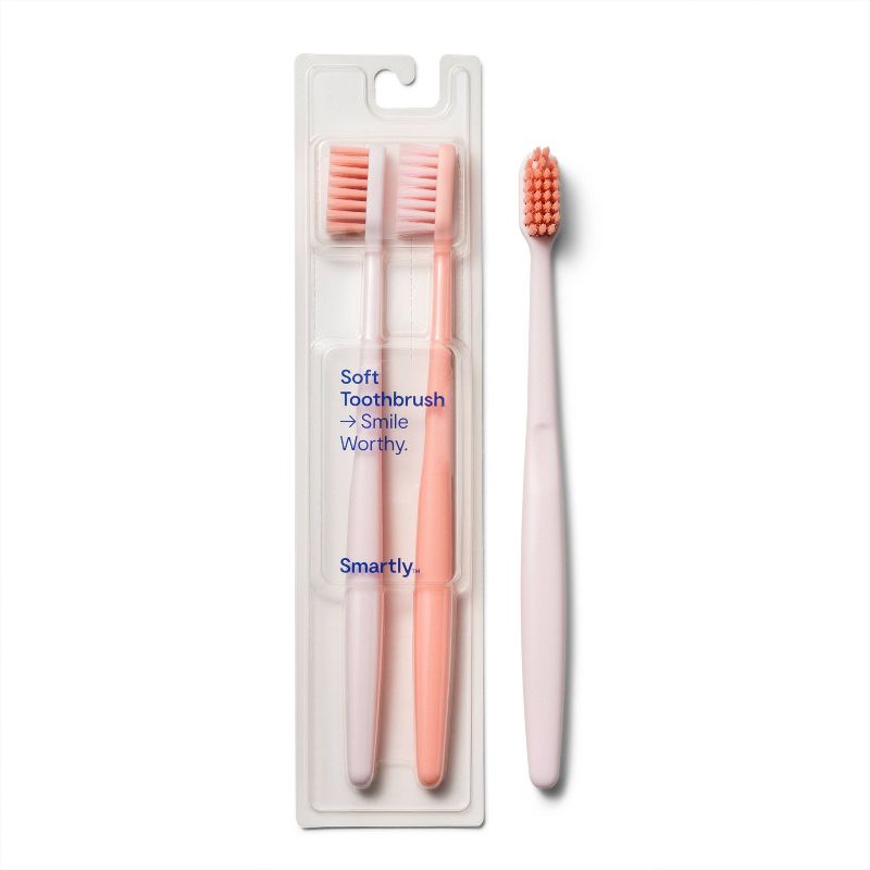 Manual Toothbrush - 2ct - Smartly™, 1 of 12