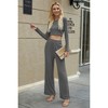 I am a Fashion Junky Two Pieces Crew Neck Solid Pockets Fit Set - 2 of 4