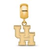 Black Bow Jewelry 14k Yellow Gold Plated Sterling Silver Houston Cougars NCAA Bead Charm - 3 of 4