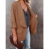 Womens Casual Blazer Jackets Roll Up Long Sleeve Open Front Jacket Loose Fit Longline Blazer Work Office Business Blazers - 4 of 4
