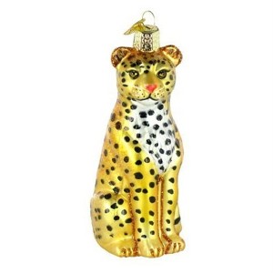 Old World Christmas Glass Blown Ornament For Christmas Tree, Tree Leopard - 1 of 4