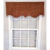 RLF Home 3" Rod Pocket High Quality Fabric Kamau Garnet Regal Valance for Windows 50" x 17" Garnet - 2 of 4