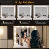 Vanity Desk, Makeup Vanity Desk with Touch Light Mirror, Power Outlet, Stool, and 4 Drawers, White - 4 of 4