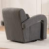 LOVMOR Cozy Teddy Fabric Armchair - Modern Sturdy Lounge Chair with Curved Arms and Thick Cushioning for Plush Comfort - 2 of 4
