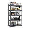 YONWAY 5 Tier Multifunctional Storage Rack Adjustable Garage Shelf Easy Assembly,Sturdy And Durable,For Garages,Gyms,31.5"W*15.7"D*63"H,Black - 4 of 4