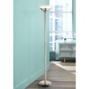 Possini Euro Design Metro Modern Torchiere Floor Lamp 71" Tall Brushed Nickel Frosted White Acrylic Shade for Living Room Reading Bedroom Office House - 2 of 4