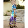 LA LEELA Women Dailywear Maxi Plus Size Ethnic Caftan Casual Long Slit Dress Loungewear Dashiki Dresses for Women One Size Multi,Abstract - 4 of 4
