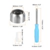 Unique Bargains Stainless Steel Closet Wardrobe Bracket Spherical Rod Holder 4 Pcs - 2 of 4